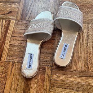 Steve Madden Gold slides